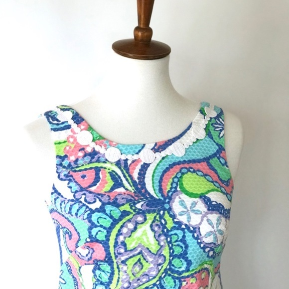 Lilly Pulitzer Delia Shift Dress | Multi Conch Republic - Size 0 - Picture 4 of 10